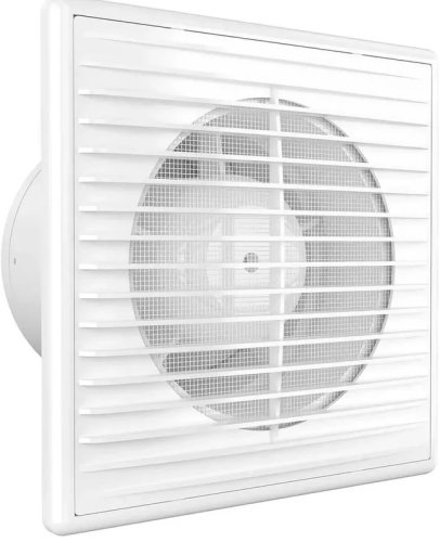 Вентилятор осевой Auramax B 4S C D100 с обратным клапаном белый фото Вентилятор осевой Auramax B 4S C D100 с обратным клапаном белый картинка